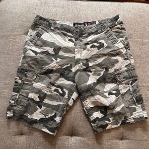 Ecko Unltd.‎ Camo Cargo Shorts Casual Outdoor Streetwear Size 36 Skater Y2K